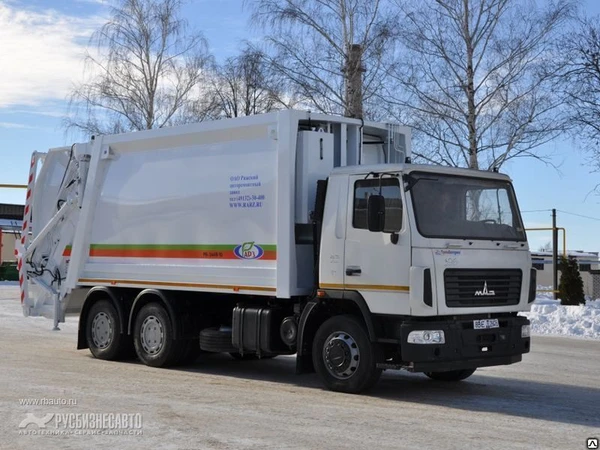 Фото Мусоровоз МК-3449-10 NEW на шасси МАЗ-6312В9-429-012 (б/у кузов, портал, СА