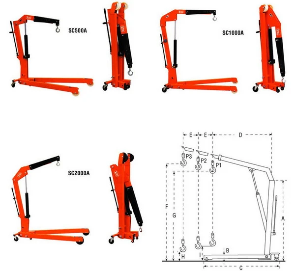 Фото Кран гидравлический гаражный складной EURO-LIFT