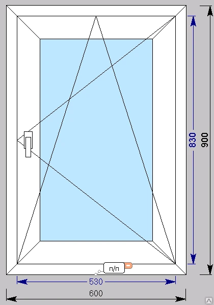 Фото Окно для дачи 600*900 без установки