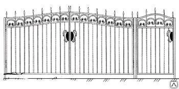 Фото Кованые ворота КВ23