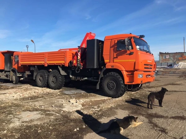 Фото Кран манипулятор автомобильный 658610 (Fassi F155 на ш. КАМАЗ 43118)