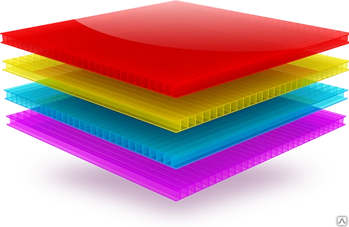 Фото Сотовый поликарбонат цветной 8мм (Россия)