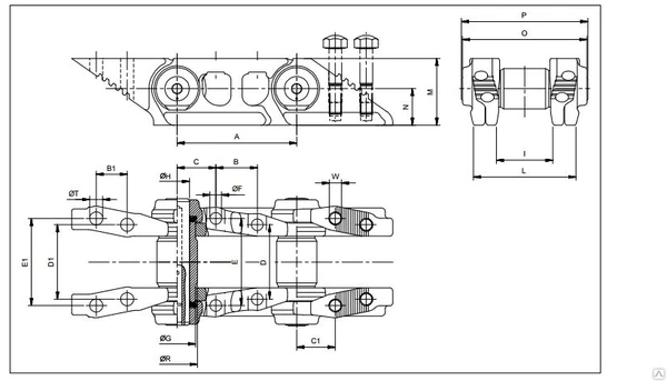 Фото CAT D6N LGP Serial NR ALY / Цепь гусеничная 46 звеньев смазанная