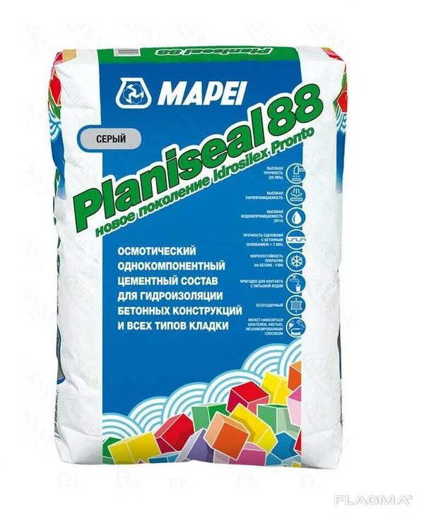 Фото Однокомпонентная гидроизоляция Мапей MAPEI Planiseal 88, 25 кг