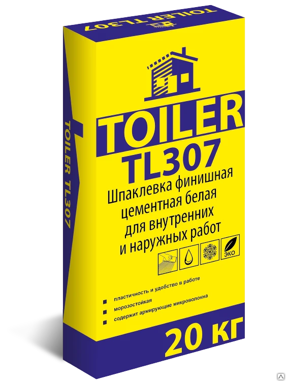 Фото TOILER TL 307 Шпатлевка фасадная белая