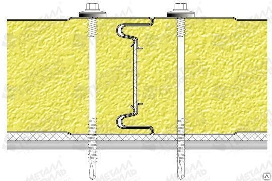 Фото Стеновая трехслойная сэндвич-панель ППУ Airpanel Z-lock от 30мм до 220мм