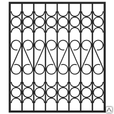 Фото Кованая решетка оконная Р-28