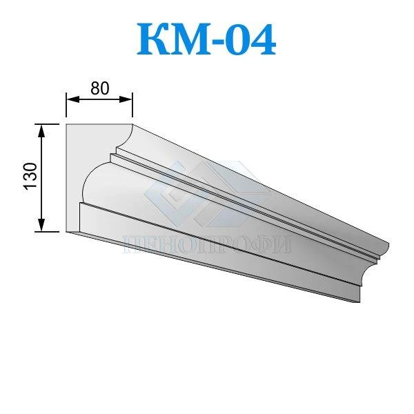 Фото Фасадные межэтажные карнизы из пенопласта (пенополистирола) КМ-04 ПСБ-С-35