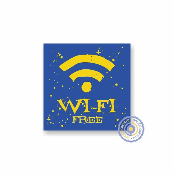 Фото Wi-Fi free. Наклейка