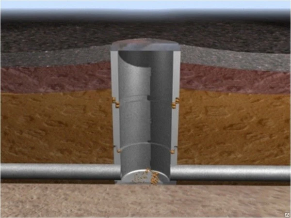 Фото Колодец канализационный железобетонный полиэтиленовый и стальной