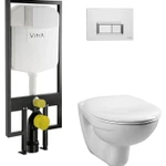 фото Инсталляция Vitra Normus +кнопка гл.хром+унитаз+микролифт 9773В003-7200