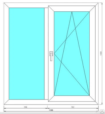 Фото Окно 1300х1400 с монтажом в панельный дом