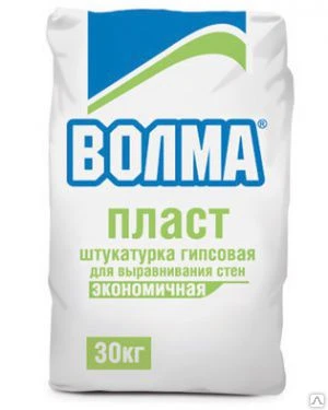 Фото ВОЛМА-ПЛАСТ гипсовая штукатурка(30кг)