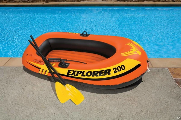 Фото Лодка надувная с веслами Explorer 200 Set (185*94*41 см) INTEX (И58331NP)