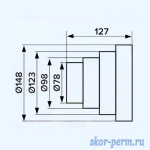 Фото №4 Соединитель универсальный центральный D150/125/100/80 ПВХ, ERA