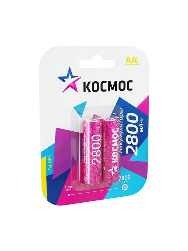 Фото Аккумулятор R6 NI-MN 2800мА.ч BP-2 (блист.2шт) Космос KOCR6NIMH2800MAH2BL