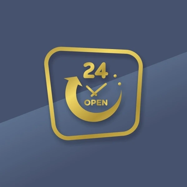 Фото Наклейка «24 open». Открыто 24 часа.