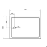 фото Душевой поддон Cezares Tray-A-AH-110х80 см акриловый