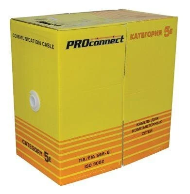 Фото Кабель UTP 4х2х26AWG кат.5 омедн. алюм. (уп.305м) PROCONNECT LIGHT 01-0048-3