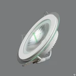 фото 703R-10W-3000K Светильник встраиваемый,круглый,со стеклом,LED,10W