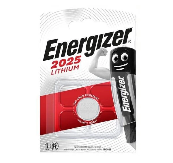 Фото Элемент питания литиевый ENR Lithium CR 2025 FSB1 (блист.1шт) Energizer E301021602