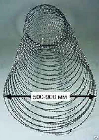 Фото Колючая проволока ЕГОЗА АКЛ СББ 900/42/5 бухты по 10 м.пог. (Монтаж)