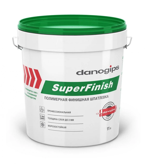 Фото Шпаклевка полимерная Шитрок финишная Danogips Sheetrock SuperFinish (11л) 18,1кг