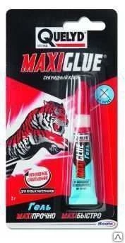 Фото Секундный клей-гель Maxi glue тюбик 3г QUELYD