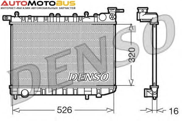 Фото Радиатор, охлаждение двигателя DENSO DRM46015 Радиатор охл. ДВС NI Almera I  &gt;07.00