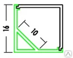 фото Алюминиевый профиль угловой LQ-AL1616S /16x16x2000мм/ в компл. рассеиватель