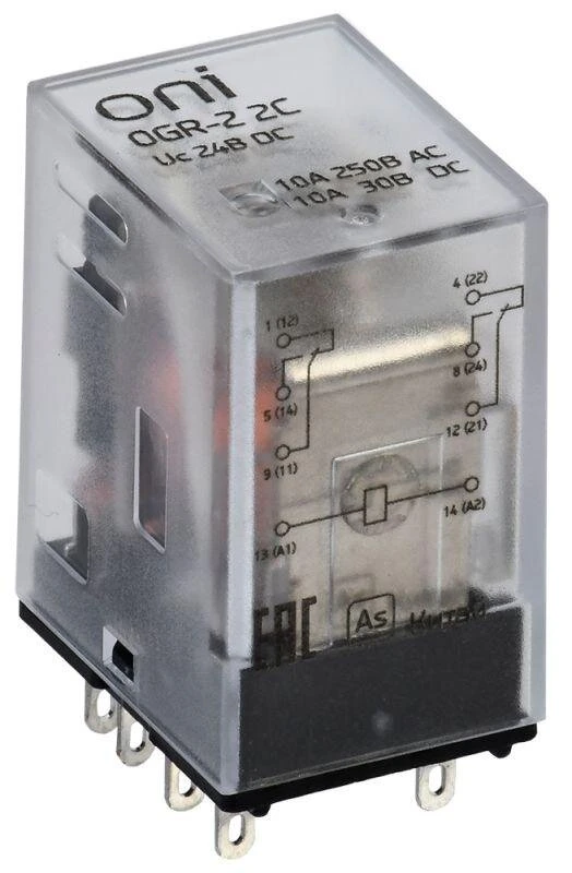 Фото Реле общего назначения OGR-2 2C 24В DC ONI OGR-2-2C-DC24V