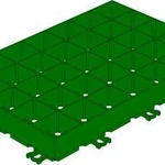 фото Газонная Решетка РГ-60.40.6,4 - пластиковая зеленая