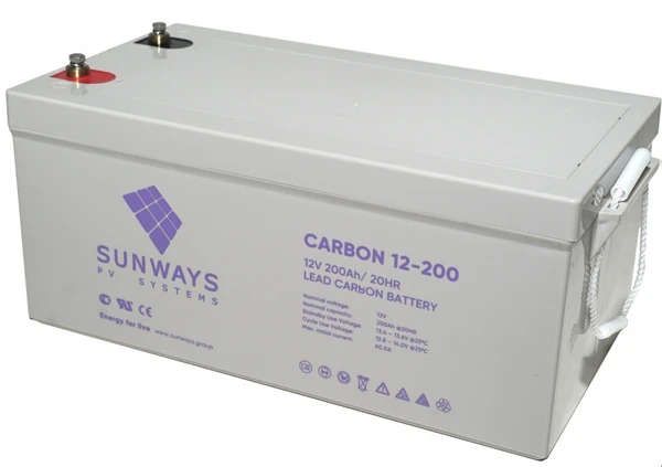 Фото Аккумуляторная батарея SUNWAYS CARBON 12-200