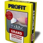 фото Шпатлевка цементная ремонтная, серая Profit Grand - 25 кг