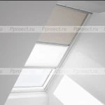 фото Velux DFD F06 (66*118) Затемняющая штора и штора-плиссе «Дуо»