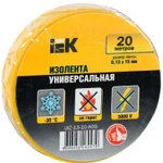 фото Изолента ПВХ 0.13х15мм (рул.20м) желт. ИЭК UIZ-13-10-K05