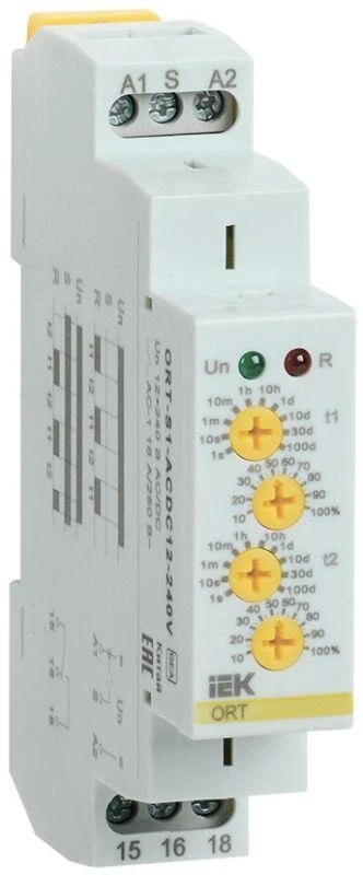 Фото Реле циклическое ORT 1 контакт 12-240В AC/DC IEK ORT-S1-ACDC12-240V