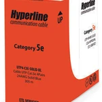 фото Кабель Hyperline UTP4-C5e-SOLID-GY 4х2х0,5 кат. 5e, 4 пары, patch,PVC