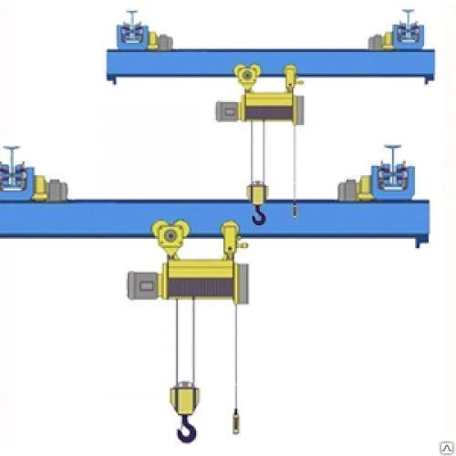 Фото Кран мостовой однобалочный подвесной однопролётный г/п 1 т пролет 4,5 м