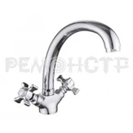 фото Смеситель для кухни 288 силумин двухручковый KDM-2007BS-02-61, 1/2' Lucky Tap, 1/10 П