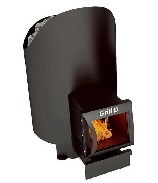 Фото Печь для бани Grill D Aurora 160 long black (чёрная, с выносной топкой)