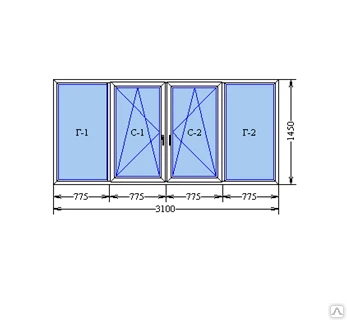 Фото Остекление балкона теплыми окнами ПВХ 3100х1450 мм под ключ