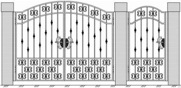 Фото Ворота кованые "Люксембург"