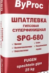 фото Шпатлевка гипсовая суперфинишная SPG-680 25 кг ByProc (Бипрок)