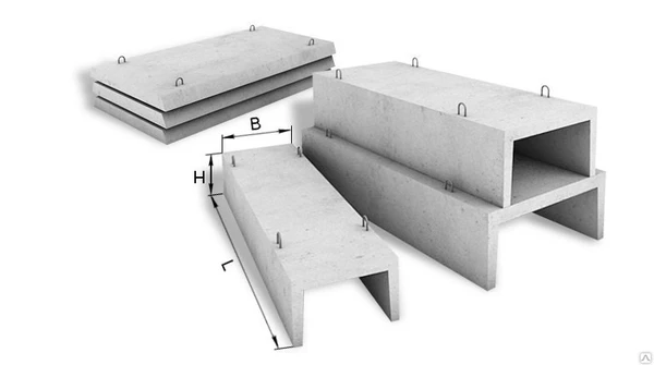 Фото Железобетонные лотки, лотковые плиты