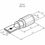 Фото №7 Клемма плоская изол. (штекер) (VM 2-250) REXANT 08-0333