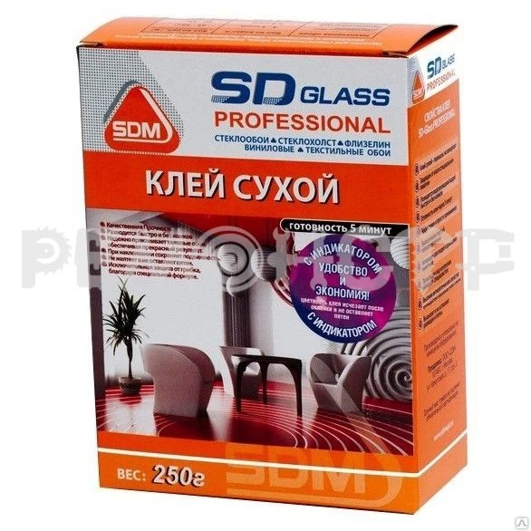 Фото Клей унив д/стеклообоев, стеклохолста, флизелина 200гр SD-GLASS СДМ