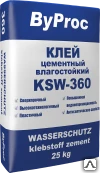 Фото Клей гидроизоляционный цементный влагостойкий KSW-360 25 кг ByProc (Бипрок)