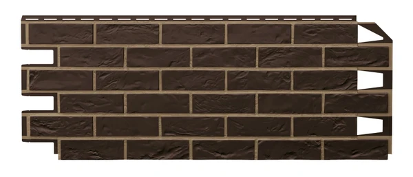 Фото Панель отделочная Vilo Brick Dark brown с фугой