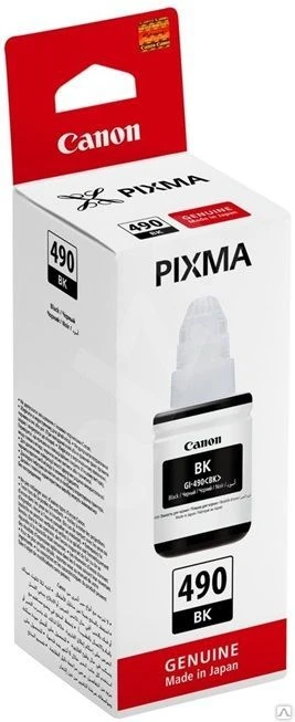 Фото Чернила Canon GI-490 BK Черный (135 мл)	 G1400/2400/3400/4400